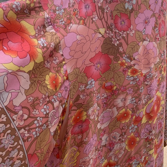 New Bohemian Floral Kimono Duster Jacket Robe Swim Cover Up - Picture 8 of 8